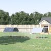 PawHut Large Chicken Coop Metal Chicken Run with Waterproof and Anti-UV Cover, Flat Shaped Walk-in Fence Cage Hen House for Outdoor and Yard Farm Use