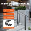 VEVOR Handrails for Outdoor Steps, Fit 1-3 Steps Outdoor Stair Railing, Wrought Iron Handrail, Adjustable Front Porch Hand Rail